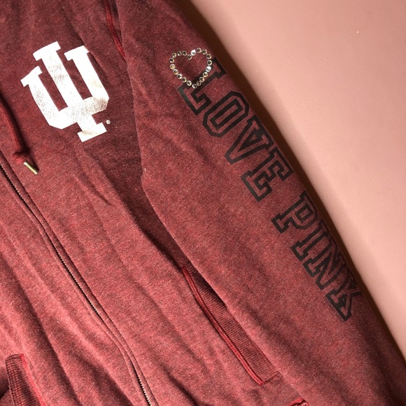 Pink Victoria’s Secret Indiana College hoodie - Picture 3 of 6